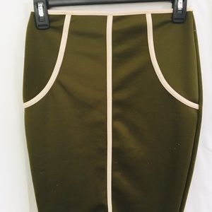 Olive Green Pencil Skirt
